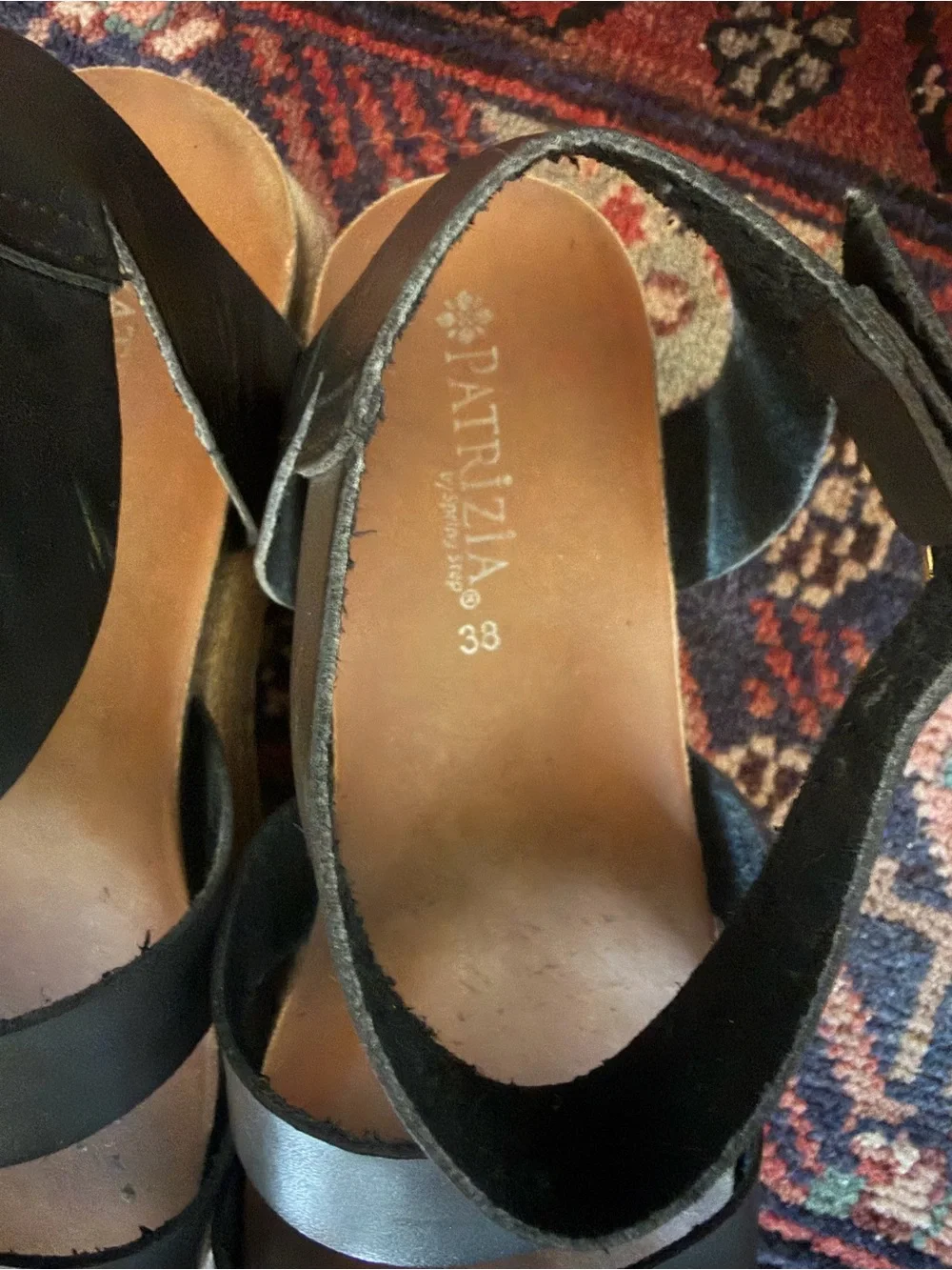 Black Platform Espadrille Sandals with Ankle Strap - Women's